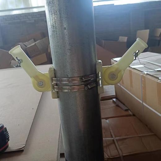 PVC塑料2用旗杆座城市街道墙壁斜插旗墙壁旗座旗杆架1个 商品图3