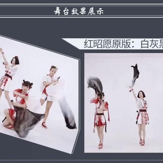 跳舞扇子长稠扇扇古典舞长扇舞蹈扇子加长墨兰左手指月古风舞扇子 商品图9