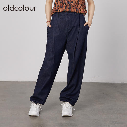 oldcolour商场同款宽松遮肉显瘦休闲帅气牛仔裤女N33113319 商品图0