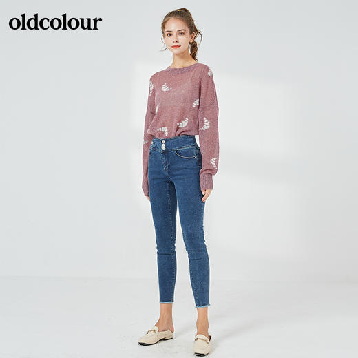 oldcolour2021秋季商场同款气质紧身显瘦水洗牛仔裤N33113303 商品图4