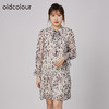 oldcolour2021秋商场同款宽松休闲气质碎花连衣裙N33103503 商品缩略图0