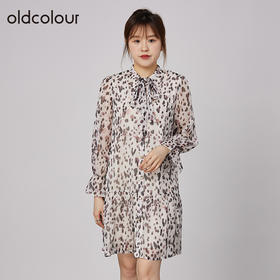 oldcolour2021秋商场同款宽松休闲气质碎花连衣裙N33103503