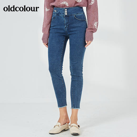 oldcolour2021秋季商场同款气质紧身显瘦水洗牛仔裤N33113303 商品图1