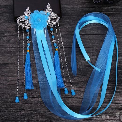 Lolita古典发饰头饰配饰女发夹边夹顶夹飘带古风古装汉服流苏对夹 商品图2