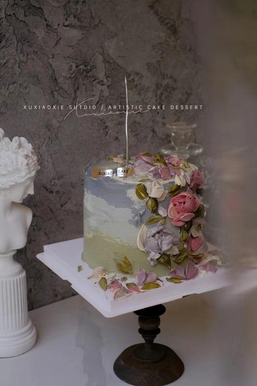 奶油霜刮刀花莫奈主题（4层胚3层夹心，水果默认火芒）务必提前三天预订 商品图0