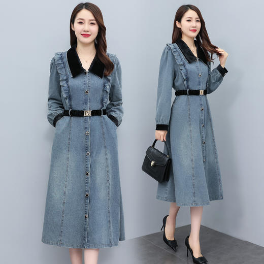 秋装新品，时尚韩版牛仔连衣裙HR-QY22909 商品图5