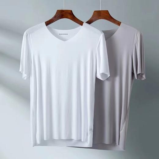 SCHIESSER 德国舒雅铂雅高端男夏季超细莫代尔T恤95/18656M 商品图1