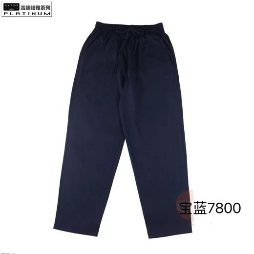 【莫代尔聚酯棉混纺】SCHIESSER德国舒雅 铂雅男士再生纤维中腰长裤95/19730P 商品图0