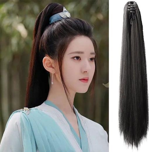古风男女造型汉服抓夹马尾古代书生玉米须发片造型古装男马尾假发 商品图0