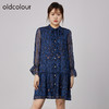 oldcolour2021秋商场同款宽松休闲气质碎花连衣裙N33103503 商品缩略图2