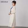 oldcolour2021秋商场同款纯色简约气质高腰显瘦连衣裙N33103398 商品缩略图2