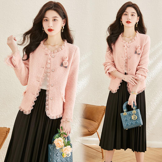 秋装新款，时尚潮流小香风外套（配胸花）HR-YZCC893 商品图5