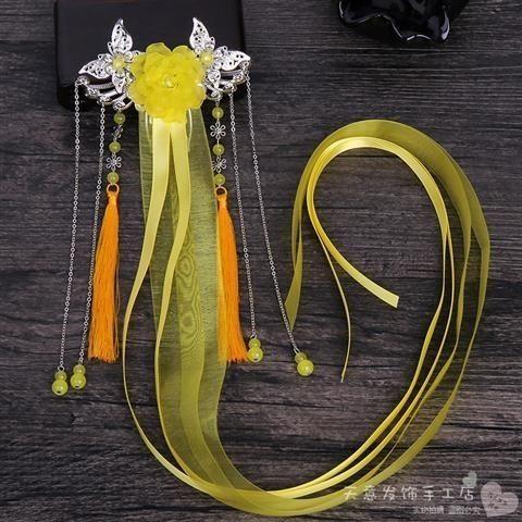 Lolita古典发饰头饰配饰女发夹边夹顶夹飘带古风古装汉服流苏对夹 商品图5