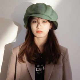 设计师小众大版日系慵懒风渔夫帽女显脸小云朵贝雷帽大檐防晒盆帽