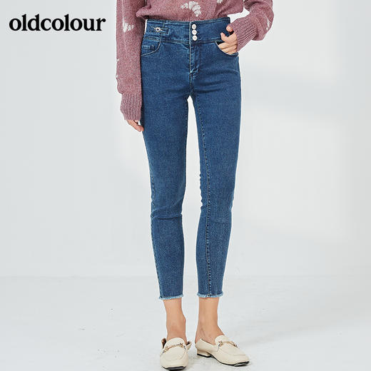 oldcolour2021秋季商场同款气质紧身显瘦水洗牛仔裤N33113303 商品图2