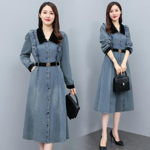 秋装新品，时尚韩版牛仔连衣裙HR-QY22909 商品图0