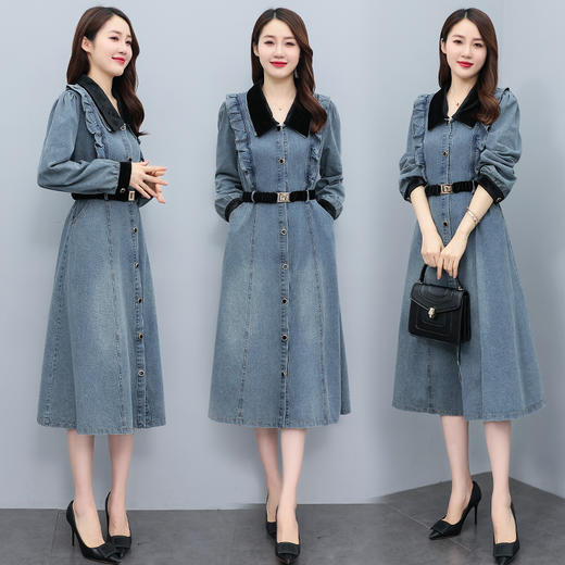 秋装新品，时尚韩版牛仔连衣裙HR-QY22909 商品图1