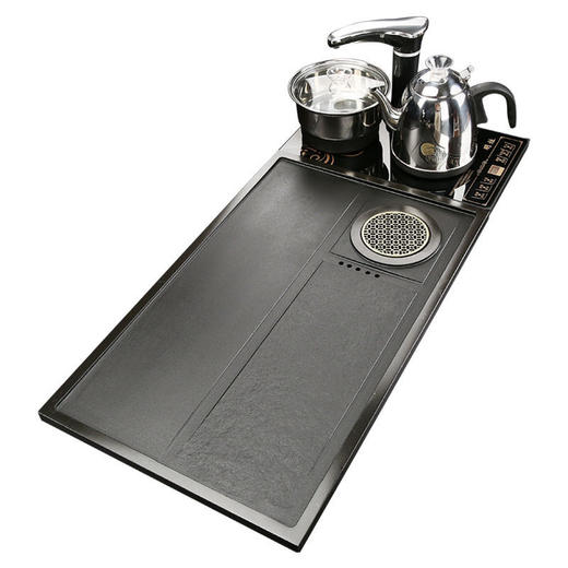 家用整块乌金石茶盘套装功夫茶具全自动电磁炉雾化流水泡茶台 商品图5