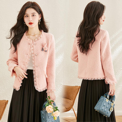 秋装新款，时尚潮流小香风外套（配胸花）HR-YZCC893 商品图2