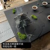 天然乌金石茶盘排水茶台倒流香茶海中式干泡台黑曜石茶托功夫茶具 商品缩略图1
