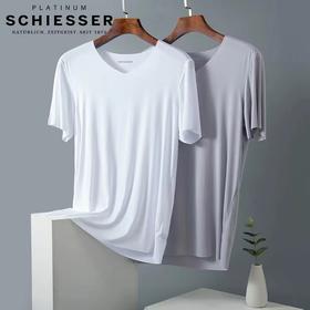 SCHIESSER 德国舒雅铂雅高端男夏季超细莫代尔T恤95/18656M