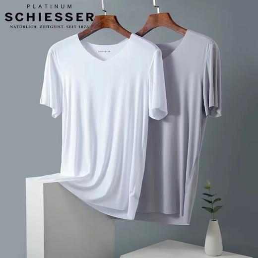 SCHIESSER 德国舒雅铂雅高端男夏季超细莫代尔T恤95/18656M 商品图0