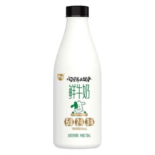 【买一送一】天友 家里养头奶牛 巴氏杀菌 鲜牛奶 750ml（瓶） 商品图0