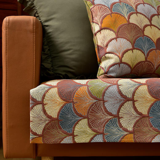 枫叶双面沙发巾防滑四季通用高级感沙发垫 商品图3