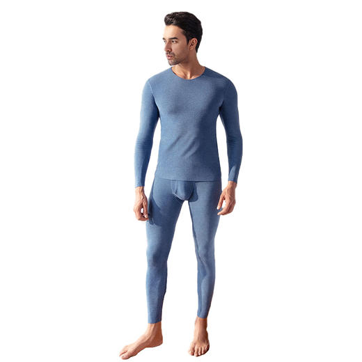 【棉莫双面磨毛随型裁】SCHIESSER德国舒雅男士随型裁双面磨毛V领保暖套装35/17907W 商品图5