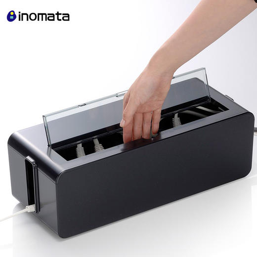 日本进口inomata电线收纳盒插座集线盒拖板集线器插头电源理线盒 商品图2