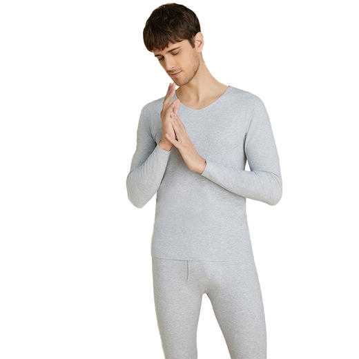 【棉莫双面磨毛随型裁】SCHIESSER德国舒雅男士随型裁双面磨毛V领保暖套装35/17907W 商品图7