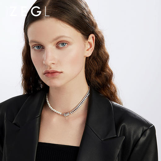 ZENGLIU高级感人造珍珠拼接项链女轻奢小众choker锁骨链网红颈链 月销 33 商品图4