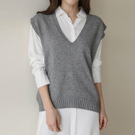 针织叠穿马甲新款宽松韩版薄款外穿背心SR-B28710 商品图3