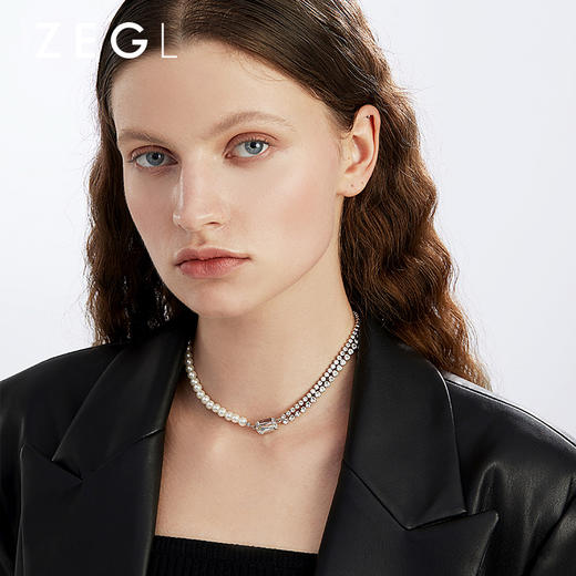 ZENGLIU高级感人造珍珠拼接项链女轻奢小众choker锁骨链网红颈链 月销 33 商品图5