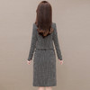 YWE 229024两件套装连衣裙中长款格子外套裙 商品缩略图2