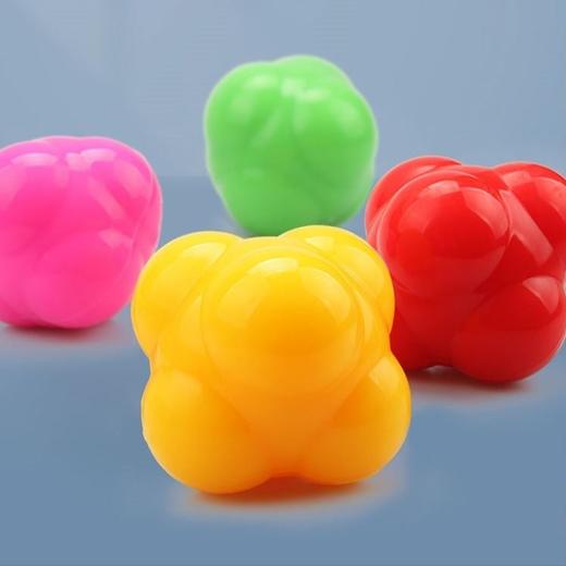 六角球反应球变向球灵敏反弹篮球网球羽毛球乒乓球敏捷训练器儿童 商品图8