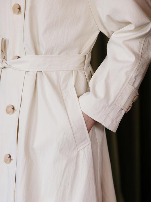 HeyDress法式风衣外套女秋季肌理设计感收腰休闲英伦风气质大衣 商品图4