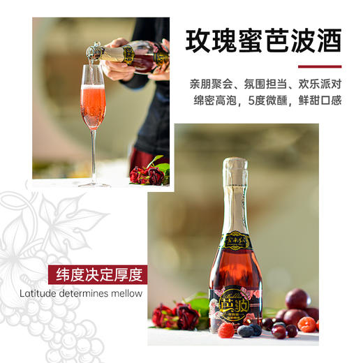 【整箱6支】云南红高原葡萄玫瑰蜜芭波起泡露酒女生甜伴手礼6支整箱汽泡酒 商品图3