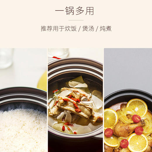 陆宝-和风双盖陶锅家用煲汤炖煮陶瓷锅 商品图5