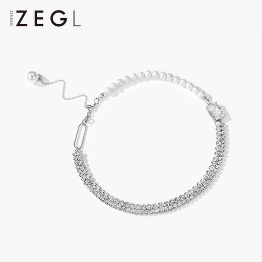 ZENGLIU高级感人造珍珠拼接项链女轻奢小众choker锁骨链网红颈链 月销 33 商品图0