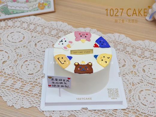 1027CAKE |  动物排排坐 动物蛋糕 手绘 商品图3