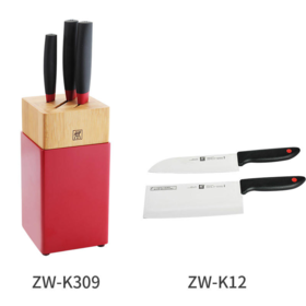 双立人 ZWILLING Now S系列刀具4件套(红黑) TWIN Point 中片刀+多用刀礼盒