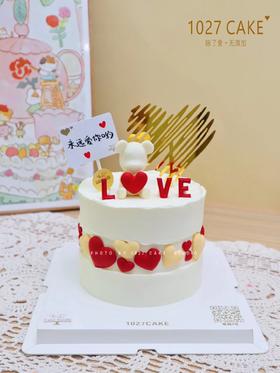1027CAKE  | 爱的告白 小熊 七夕