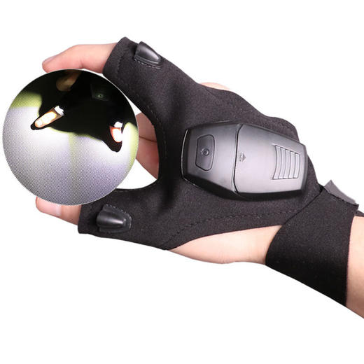 夜钓灯手套USB充电手指灯LED发光手套夜钓漂灯挂饵灯钓鱼装备用品 商品图5