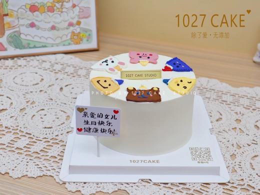 1027CAKE |  动物排排坐 动物蛋糕 手绘 商品图4