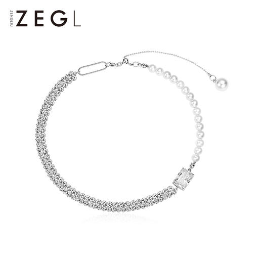 ZENGLIU高级感人造珍珠拼接项链女轻奢小众choker锁骨链网红颈链 月销 33 商品图2