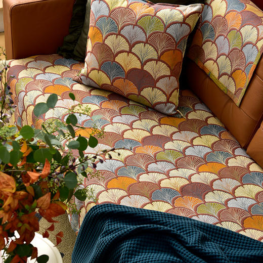 枫叶双面沙发巾防滑四季通用高级感沙发垫 商品图2