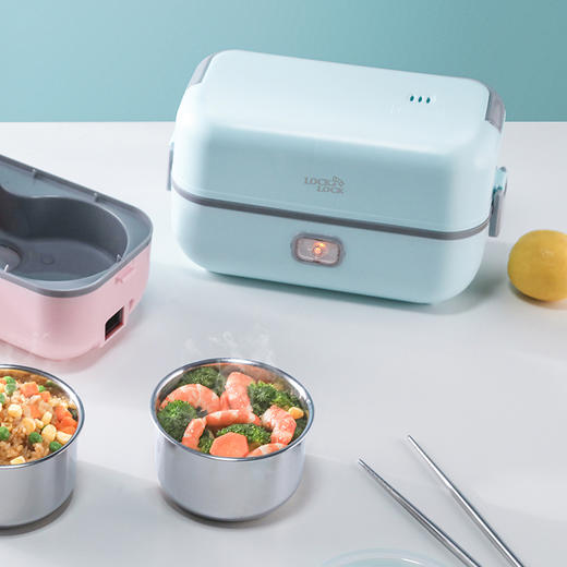 乐扣乐扣 电热饭盒（粉蓝随机）EJR1227PIK 商品图0