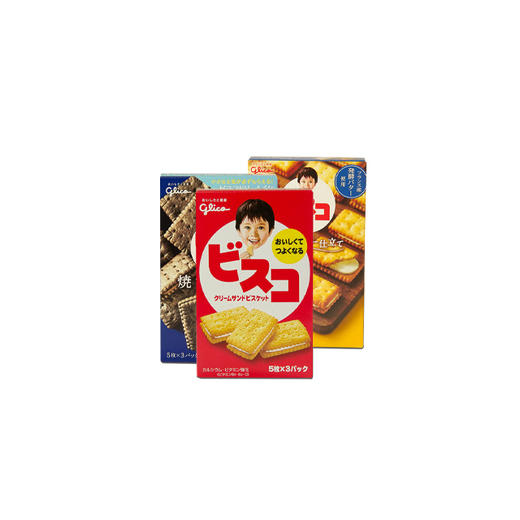 日本进口glico格力高固力果乳酸菌夹心饼干65g/袋 商品图0