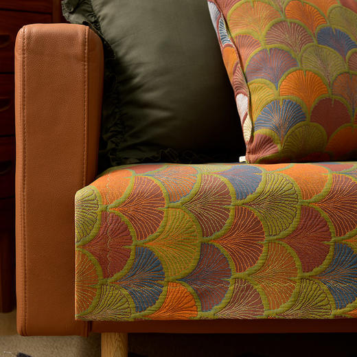 枫叶双面沙发巾防滑四季通用高级感沙发垫 商品图1